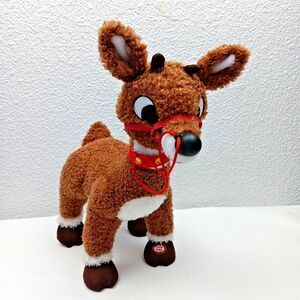 Hallmark Don't Cover My Nose Rudolph Talking Lights Singing Plush Works
